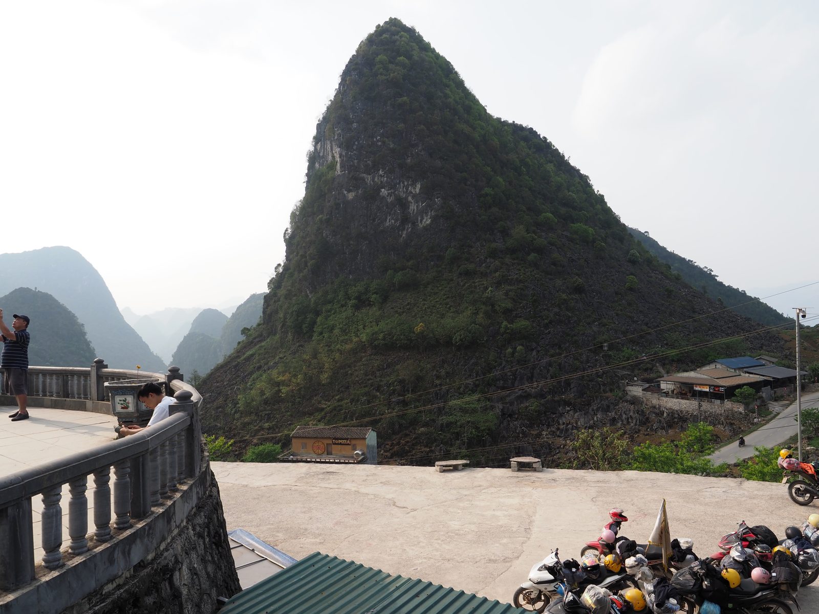 Karst mountains above a small village, Hà Giang Province
